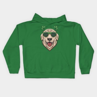 Irish Golden Retriever Funny St. Patrick's Day Gift Kids Hoodie